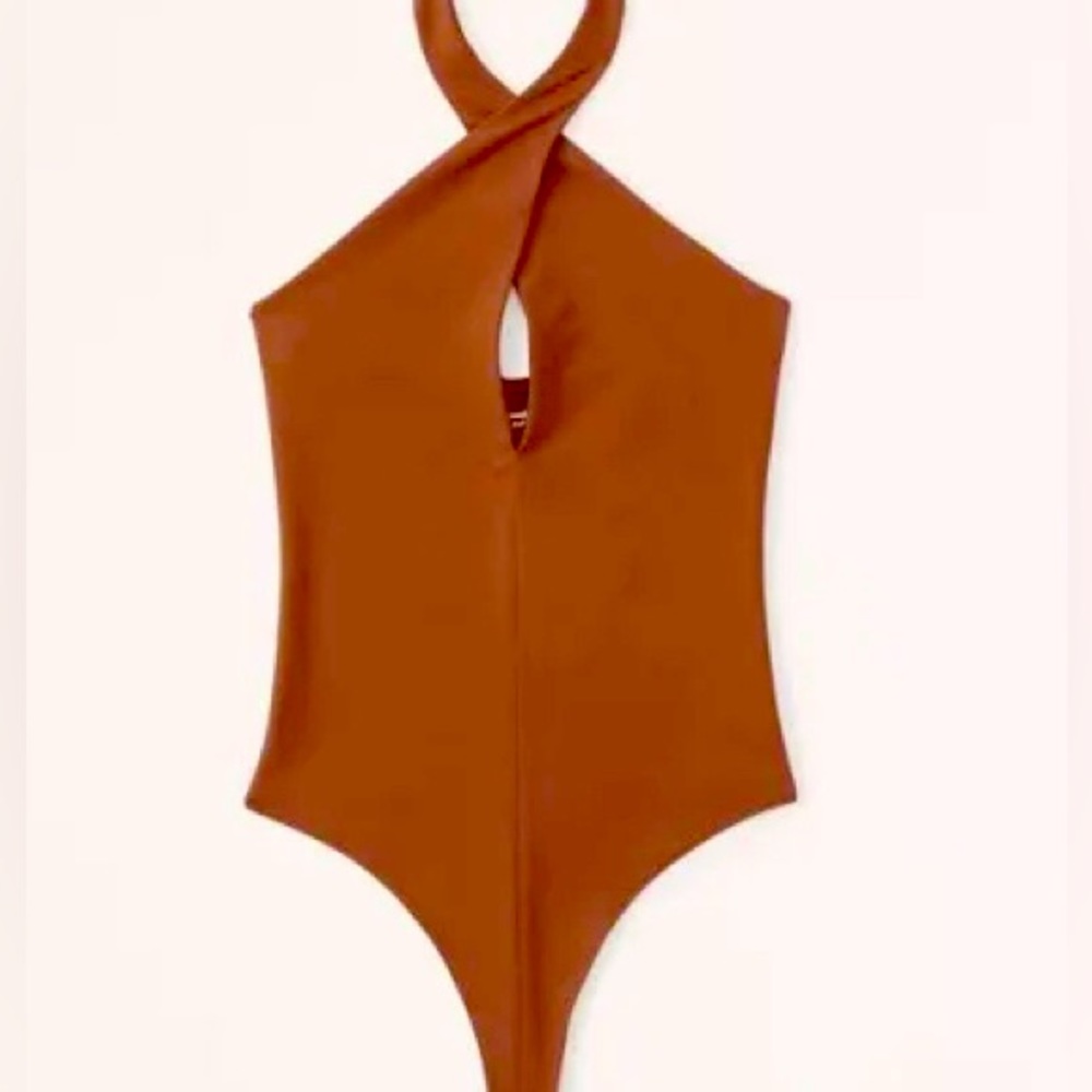 Abercrombie & Fitch Cross halter bodysuit Small